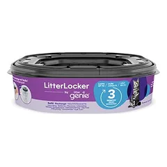 LitterLocker® Genie kraiko šalinimo kibiras katėms, baltas, LitterLocker®, baltas (su 1 kasete) — 4 nuotrauka