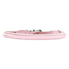 Hunter Leather collar Round&Soft Petit 32/6 pink — 1 nuotrauka