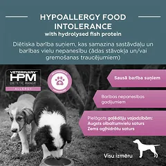 Virbac HPM Dog Hypoallergy su hidrolizuotu žuvies baltymu (2), veterinarinis maistas šunims 12 kg — 2 nuotrauka