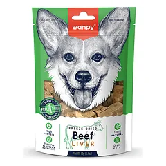 Wanpy skanėstai šunims, liofilizuotos jautienos kepenėlės,40g