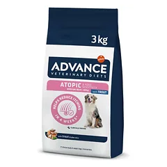 Advance Veterinary Diets Atopic Medium-Maxi 3kg, 12kg Sausas Pašaras Su Upėtakiu Šunims
