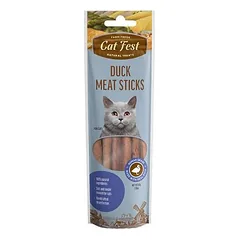 Cat Fest ančių mėsos dešrelės, papildomas maistas katėms, 45 g