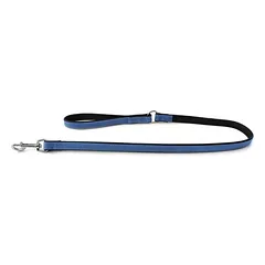 Das Lederband Hundeleine Firenze azure/oxford blue