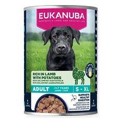 EUKANUBA Šlapias ėdalas suaugusiems šunims su ėriena ir bulvėmis 400 g