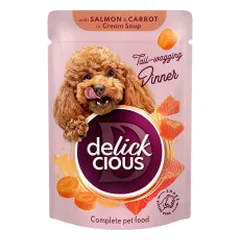 Delickcious konservai su lašiša ir morkomis šunims - Pet24