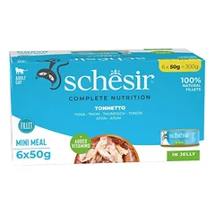 SCHESIR Tunžinas želė 6x50 g drėgnas maistas katėms