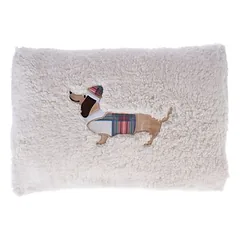 TIAKI Kissen Funny Winter Dog