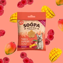 SOOPA Mango ir aviečių skanėstai šunims, Mango & Raspberry Dog Treats, 50g — 2 nuotrauka