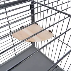 TIAKI medinė kampinė platforma smulkiems gyvūnams, L 17,5 x B 17,5 x H 1,2 cm — 3 nuotrauka