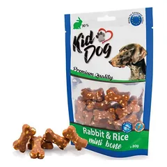 KIDDOG Bones kauliukai triušiena su ryžiais 80g (150)