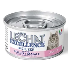 Lechat Excellence Mousse Adult Chicken And Pork konservai suaugusiems katėms su vištiena ir kiauliena, 85 g