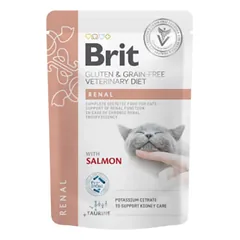 Brit GF Veterinary Diets Renal Konservai Katėms 85g