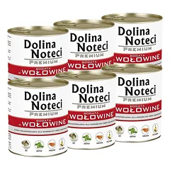 Konservai šunims su jautiena Dolina Noteci Premium, 6 x 800 g