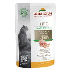 Almo Nature HFC Natural Plus Vištienos krūtinėlė katėms, 55 g