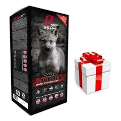 ALPHA SPIRIT Complete PUPPIES minkštas maistas 9kg + STAIGMENA ŠUNIUI