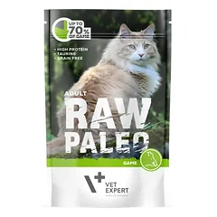 Raw Paleo konservai suaugusioms katėms su žvėriena 12x100g