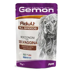 Gemon all breeds adult konservuotas pašaras suaugusiems šunims su žvėrienos gabalėliais 100g