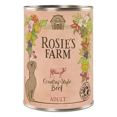 Rosie's Farm Adult drėgnas maistas šunims, ekonominė pakuotė 24 x 400 g, Mix 1 (Huhn & Truthahn, Rind, Lamm) — 3 nuotrauka