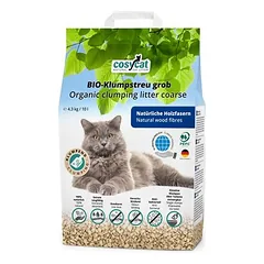 CosyCat Bio-Klumpstreu GROB aus Holz 100% natürliches Katzenstreu