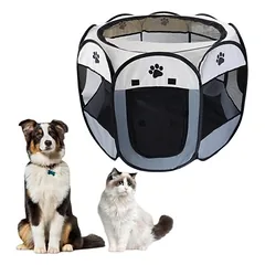 MCBOSON Faltbarer Hundezwinger 90x90x58cm: Für Welpen, Katzen, Kaninchen
