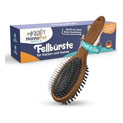 HomePetWorld šepetys, 2 viename, dvipusis šepetys iš buko medienos — 4 nuotrauka
