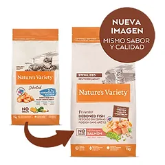 Nature’s Variety No Grain Sterilized Cat su lašiša – sausas maistas sterilizuotoms katėms, 7 kg