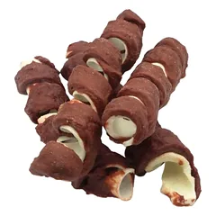REAL DOG SNACKS Žaliaminės odos spyruoklė su triušiena 18-20cm 500g
