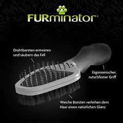 FURminator dvipusis šepetys, L 21 x B 6,5 x H 4 cm — 2 nuotrauka