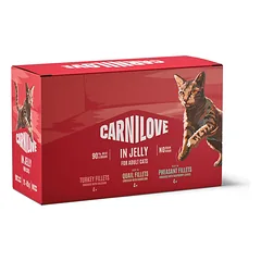 CARNILOVE Cat Pouch Jelly Multipack 12x85 g rinkinys filetu želėje suaugusiems katėms