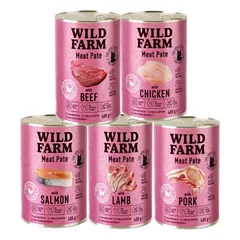 WILD FARM 5 skonių paštetų mišinys 5x400g - maistas katėms be glitimo