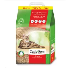 JRS Cat's Best Original 10 l + 20 % NEMOKAMAI medinis grumstuotas kraikas