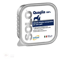 DRN Solo Quaglia 100g ir 300g (Putpelė) konservai Šunims ir katėms nuotrauka