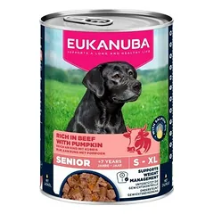 Eukanuba Dog Can Senior su jautiena ir moliūgu, drėgnas maistas šunims 400 g