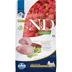 FARMINA N&D Quinoa Weight Management Lamb & Broccoli Mini mažų veislių šunims 800 g