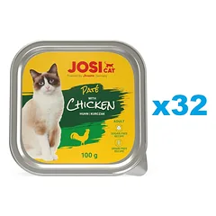 JOSERA JosiCat Vištienos paštetas katėms 32x100g