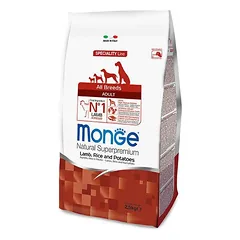 Monge ALL BREEDS Suaugusių avių, ryžių ir bulvių sausas maistas, 12 kg