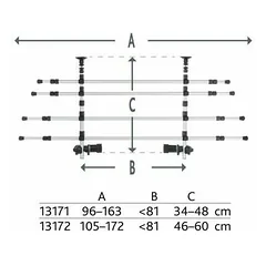 TRIXIE reguliuojama aliumininė automobilio šunų užtvara – 96–163 cm × 34–48 cm (sidabrinė/juoda) — 2 nuotrauka