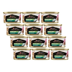 PRO PLAN Sterilizuotas drėgnas lašišos ir tuno paštetas Šlapias kačių ėdalas 12x85g