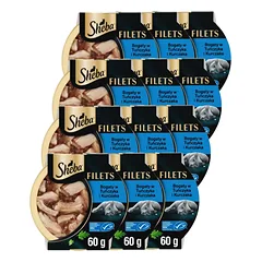 SHEBA Filets šlapias kačių maistas su tunu padaže 12x60 g