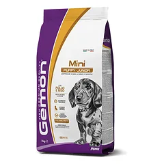 GEMON – Dry Dog Mini Puppy & Junior Sausas maistas mažų veislių šuniukams (su vištiena ir ryžiais) 3 kg