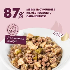DELICKCIOUS konservuotas pašaras su ėriena ir vištiena suaugusioms katėms, 85 g — 3 nuotrauka