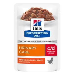 Hill’s PD Feline c/d Urinary Stress Chicken konservai katėms, šlapimo sistemos veiklai 12x85 g