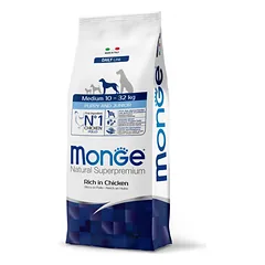 Monge medium puppy sausas pašaras (vištiena) 12kg