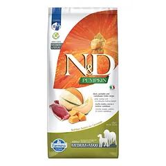 Farmina N&D Medium Maxi Adult Duck, Pumpkin & Cantaloupe sausas maistas šunims