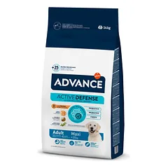 Advance Maxi Adult Chicken And Rice sausas maistas suaugusiems didelių veislių šunims su vištiena ir ryžiais, 14 kg