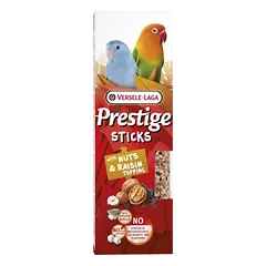 VERSELE-LAGA Prestige Sticks skanėstas mažoms papūgėlėms su riešutais ir razinomis, 60 g (2 vnt.)