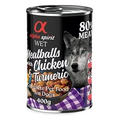 alpha spirit Dog Meatballs 6 x 400 g, drėgnas maistas šunims — 4 nuotrauka