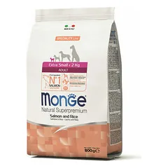 Monge Extra Small Adult Monoprotein su lašiša ir ryžiais, sausas maistas šunims 0,8 kg