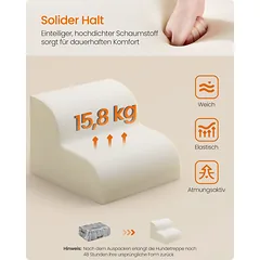Šunų laipteliai, 2 pakopų, balandžių pilkumo, 40 × 40 × 30 cm — 3 nuotrauka