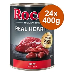 Rocco Real Hearts drėgnas maistas šunims, ekonominė pakuotė 24 x 400 g